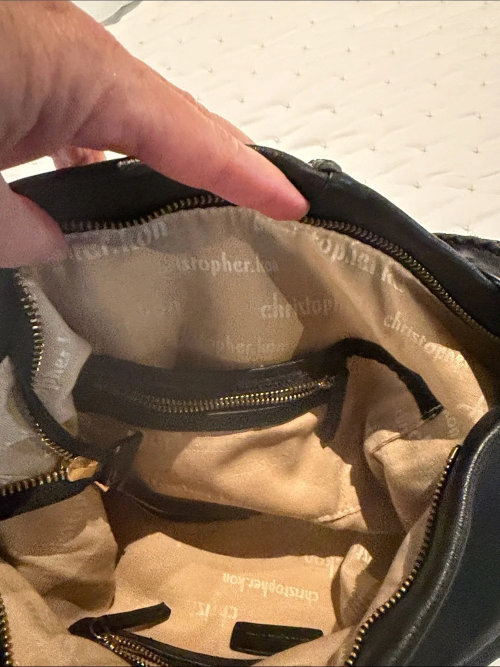 Black Leather Hobo Bag with Braided Detail